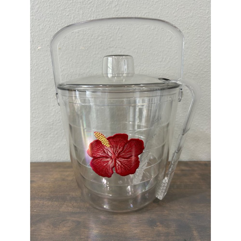 Tervis Tumbler Ice Bucket Hibiscus Excellent Condition